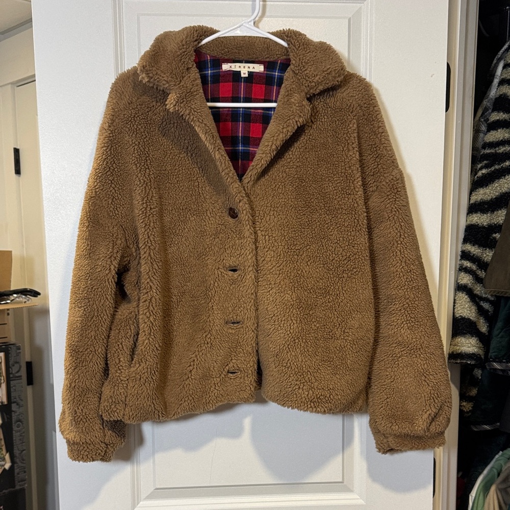 XiRENA Tan Teddy Jacket